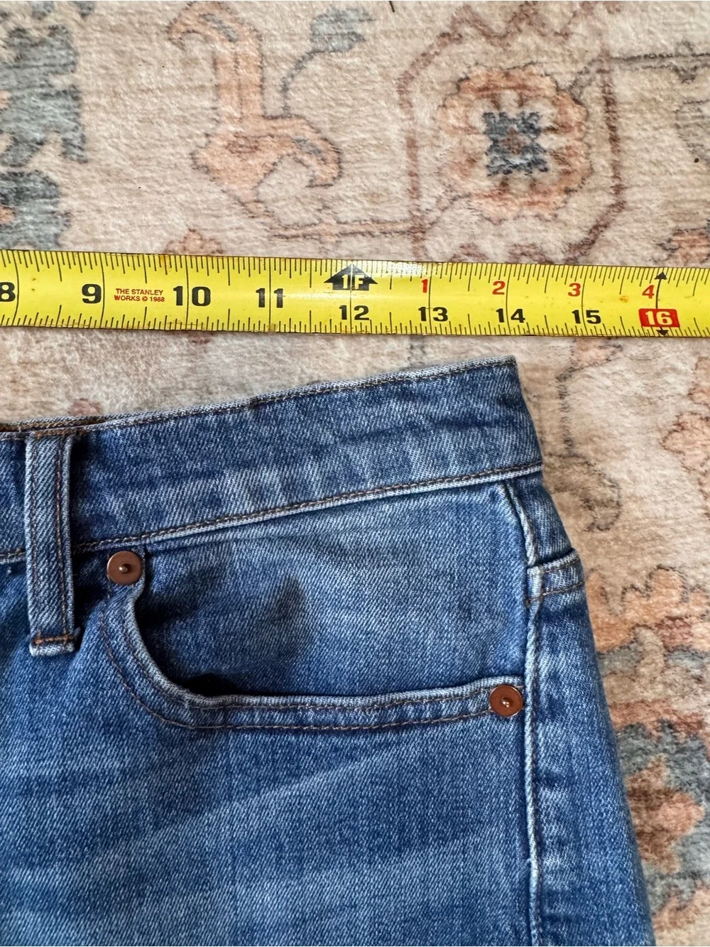 Madewell High Rise Denim Shorts Size 27 Raw Hem Blue Jean Cutoffs